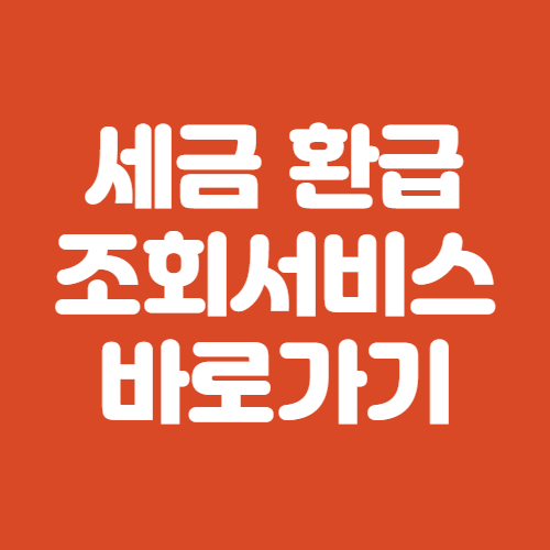 세금 환급 조회서비스