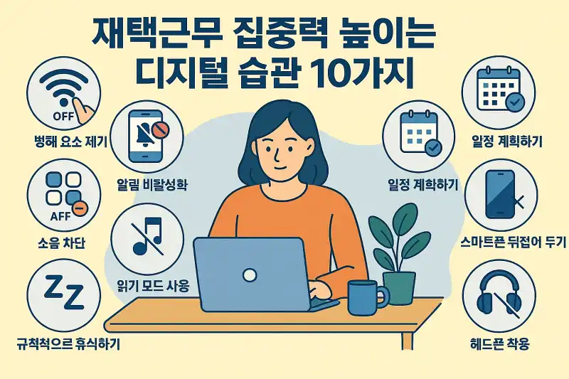 재택근무 집중력 높이는 디지털 루틴 10가지