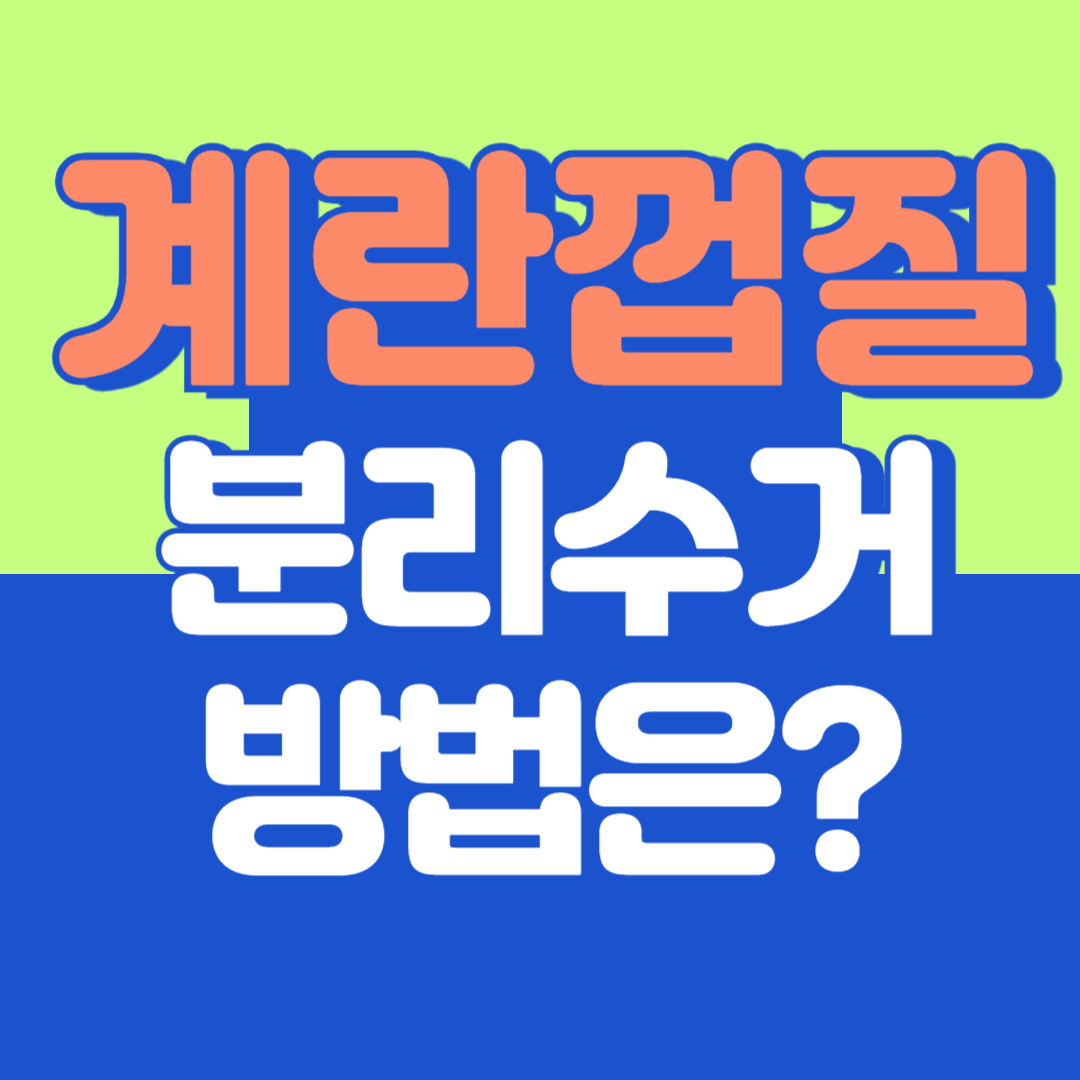 계란껍질 분리수거 방법 음식물쓰레기 일까?