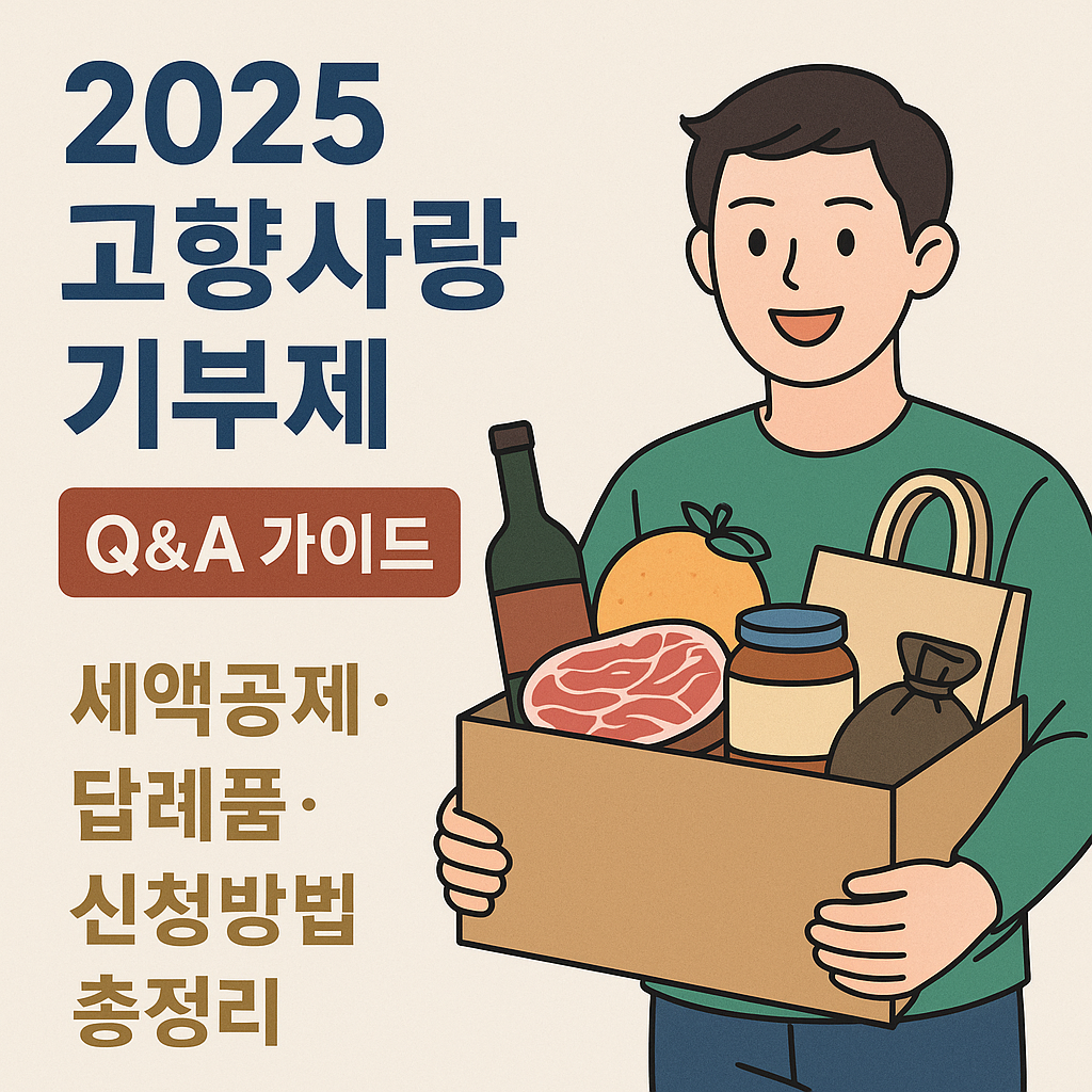 2025 고향사랑기부제 Q&A 가이드|세액공제·답례품·신청방법 총정리