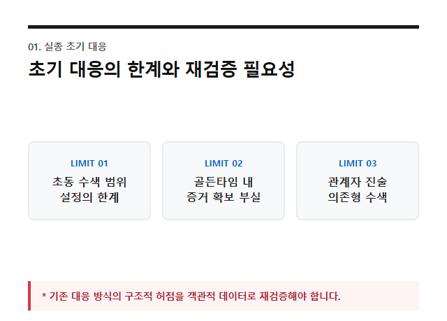 실종신고 수사 강화 청원 실종 초기 대응의 한계와 재검증 필요성