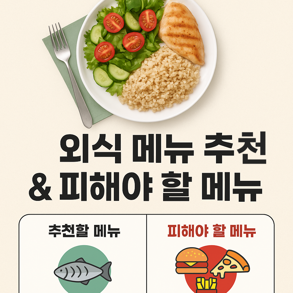 외식 메뉴 추천 & 피해야 할 메뉴