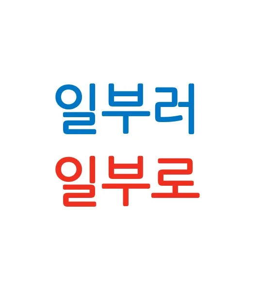 일부러 일부로 맞춤법 뜻 사투리_2
