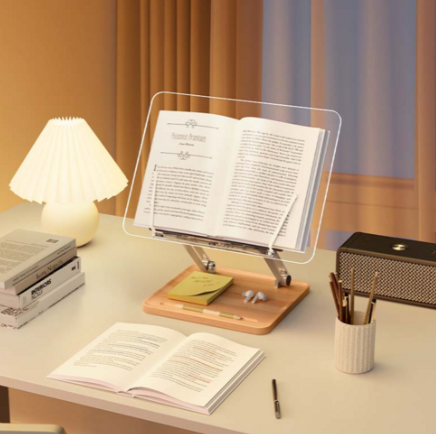 투명우드독서대