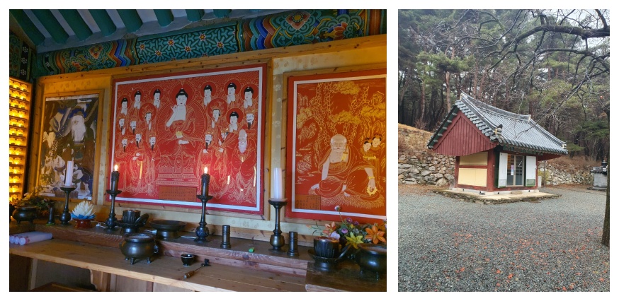 산신 칠성님 나바존자 세분이 모셔진 삼성각