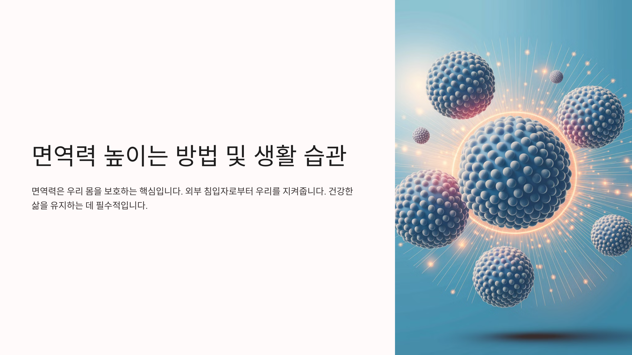 면역력 높이는 습관