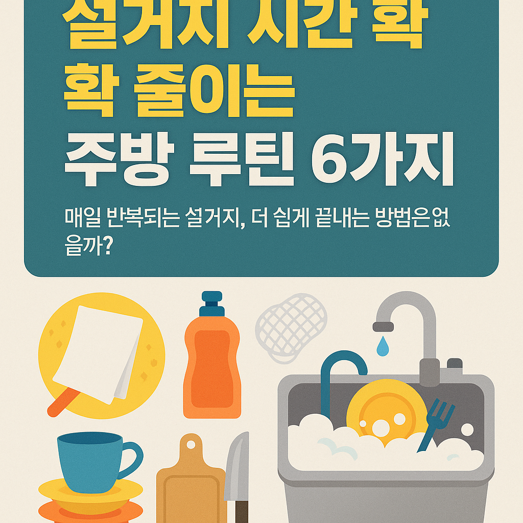 설거지 시간 확 줄이는 주방 루틴 6가지