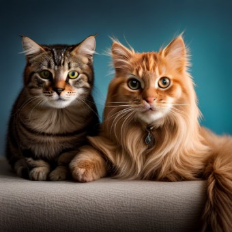 반려묘 두마리 증명사진