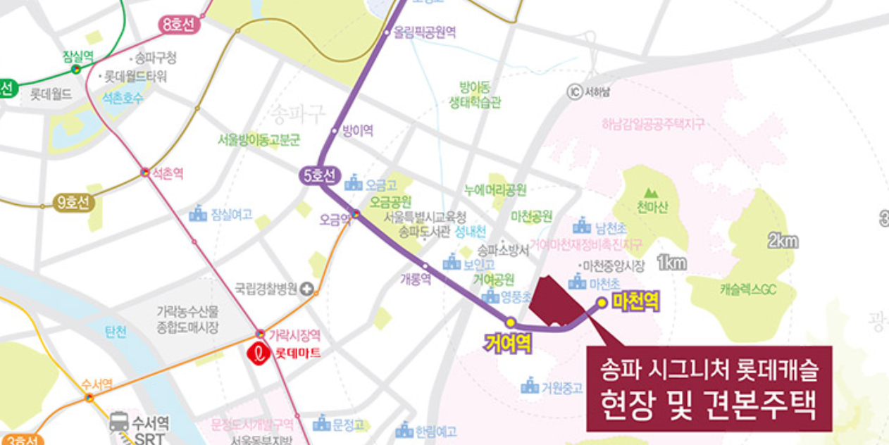 송파시그니처롯데캐슬 입지환경