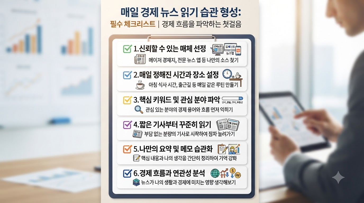 하루 10분 경제 뉴스 읽기 습관 시작 전 반드시 확인해야 할 최종 체크리스트