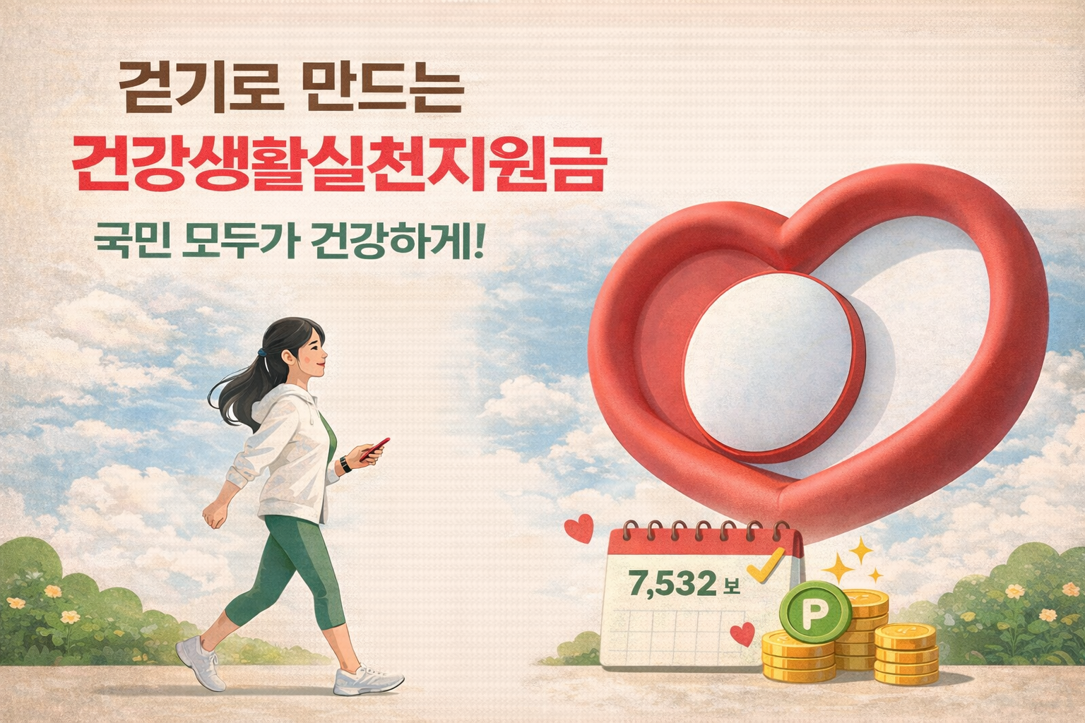 건강생활실천지원금제 국민건강보험공단 걷기지원금