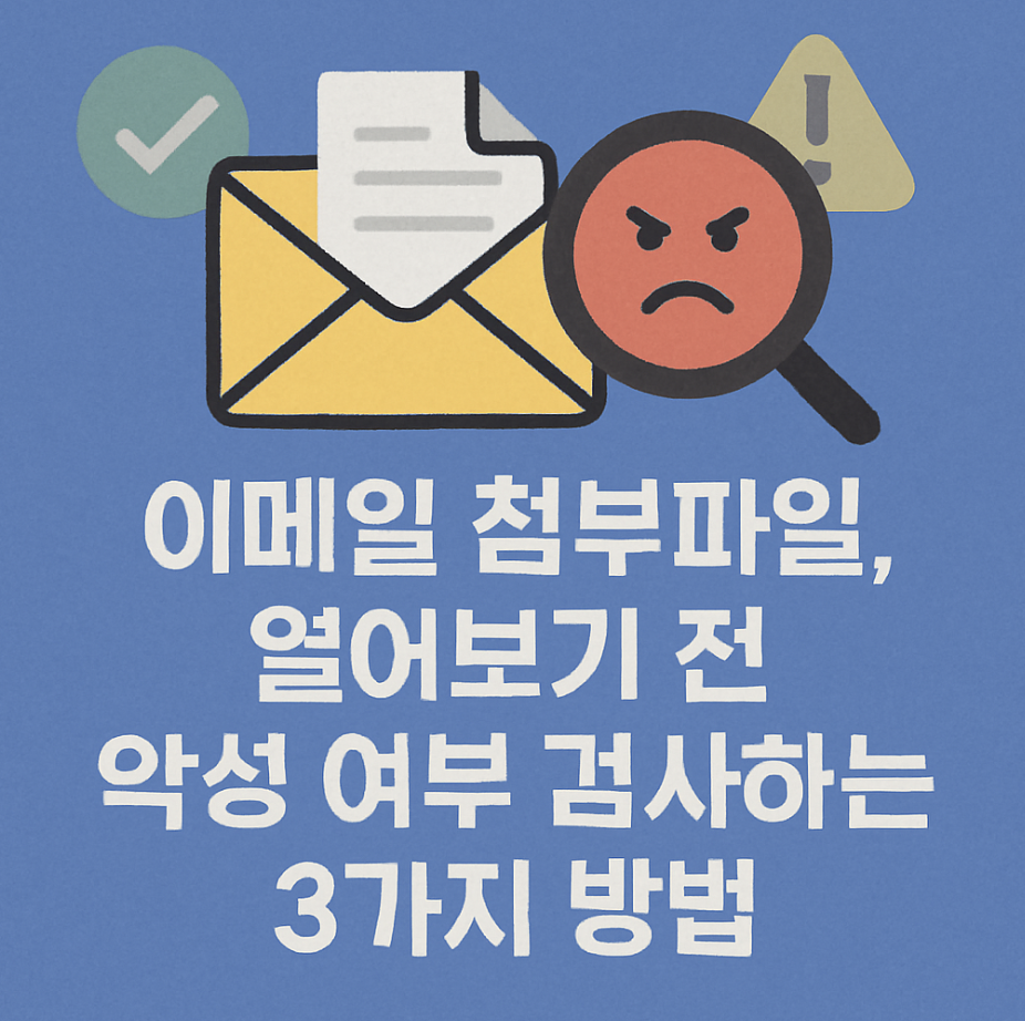 이메일 첨부파일, 열어보기 전 악성 여부 검사하는 3가지 방법