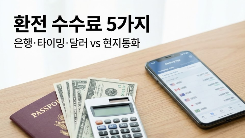 환전 수수료 아끼는 꿀팁 5가지: 어느 은행? 언제? 달러 vs 현지통화 정답은 이겁니다