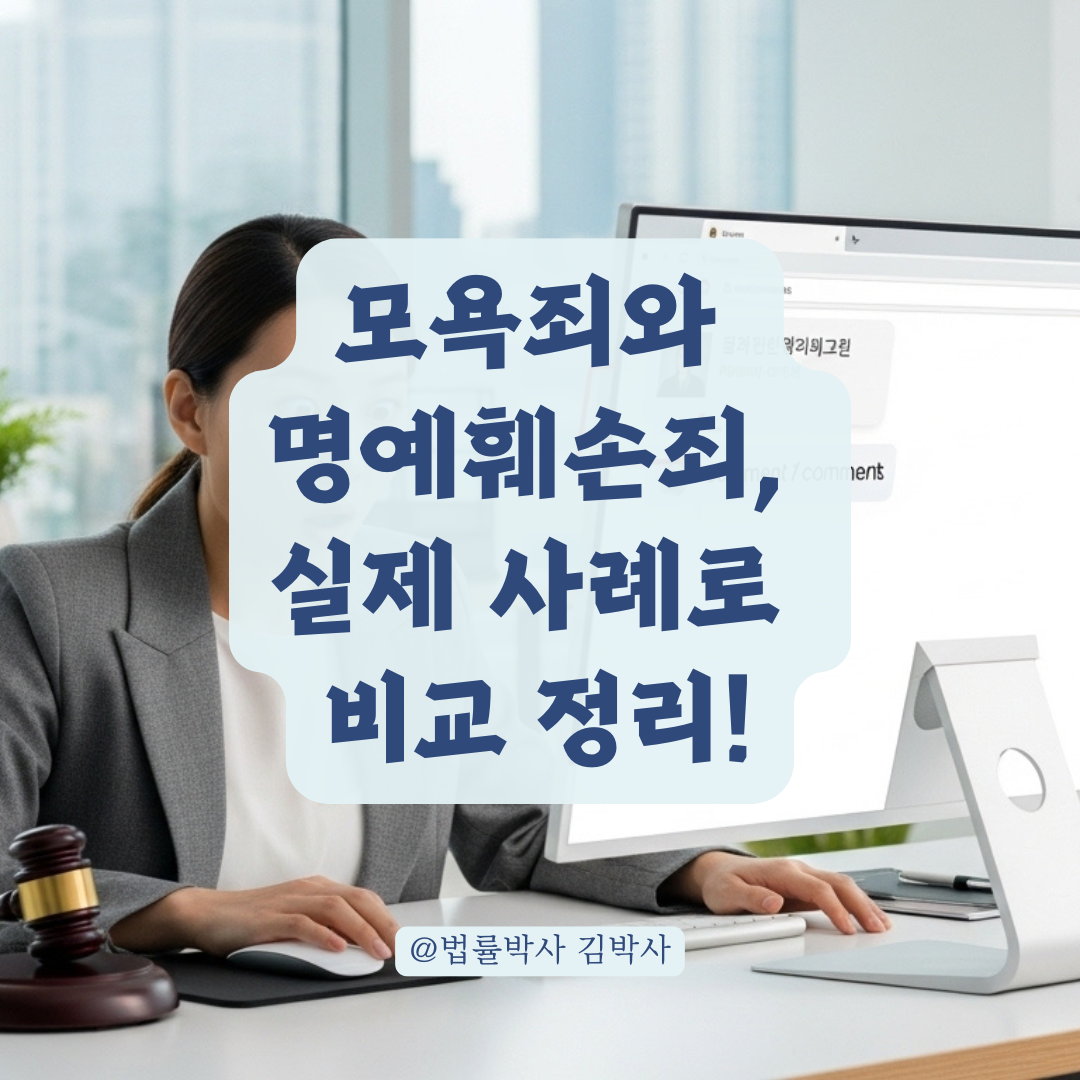 모욕죄와 명예훼손죄 도대체 어떻게 다를까? 사례를 바탕으로 알려드립니다.