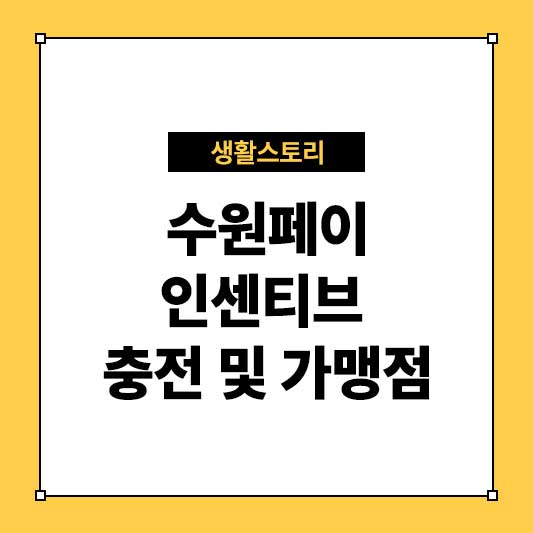 수원페이 인센티브 충전 및 가맹점 사용 안내 총정리