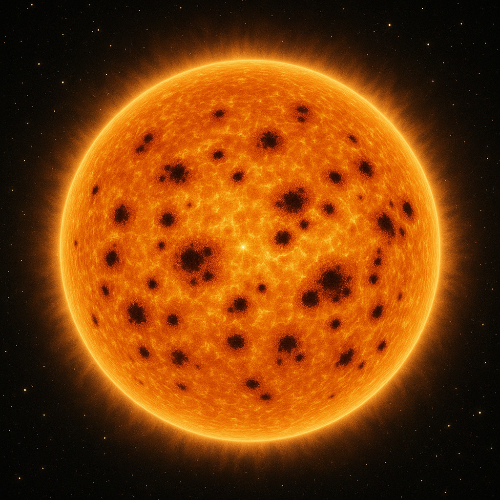 태양 흑점 이미지 사진