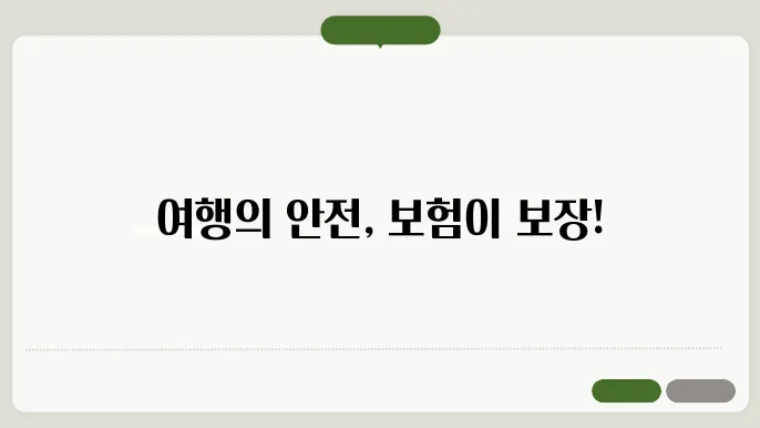여행자 보험으로 내 여행을 본호하라