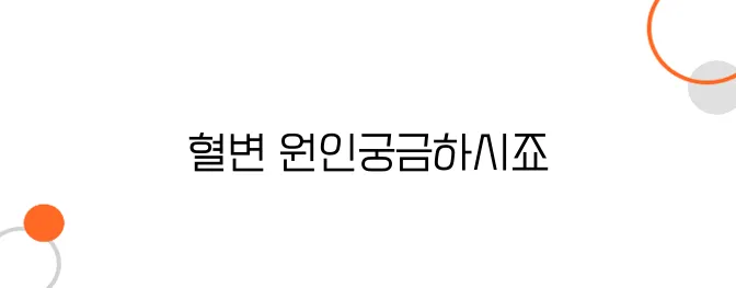 혈변이나오는이유 알아보아요