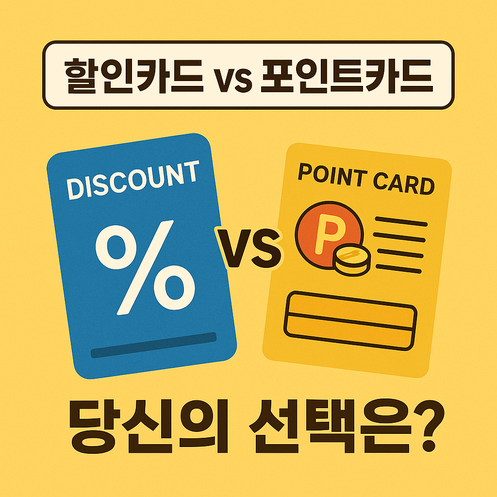 할인카드 vs 포인트카드, 당신의 선택은?
