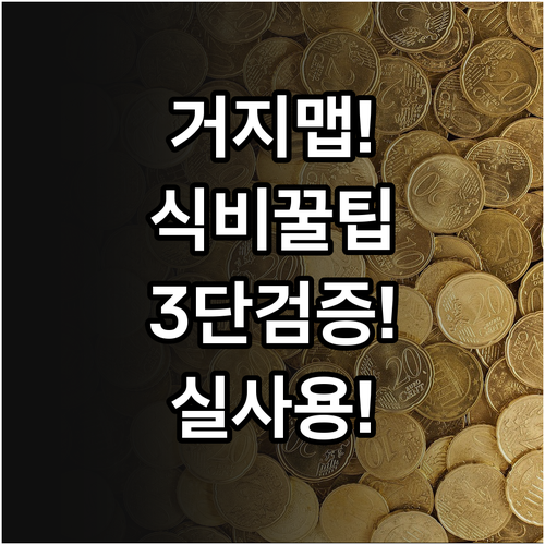 거지맵 실사용 후기, 식비 절약 3단..