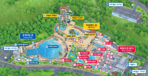강원도 하이원리조트 워터파크 워터월드 지도