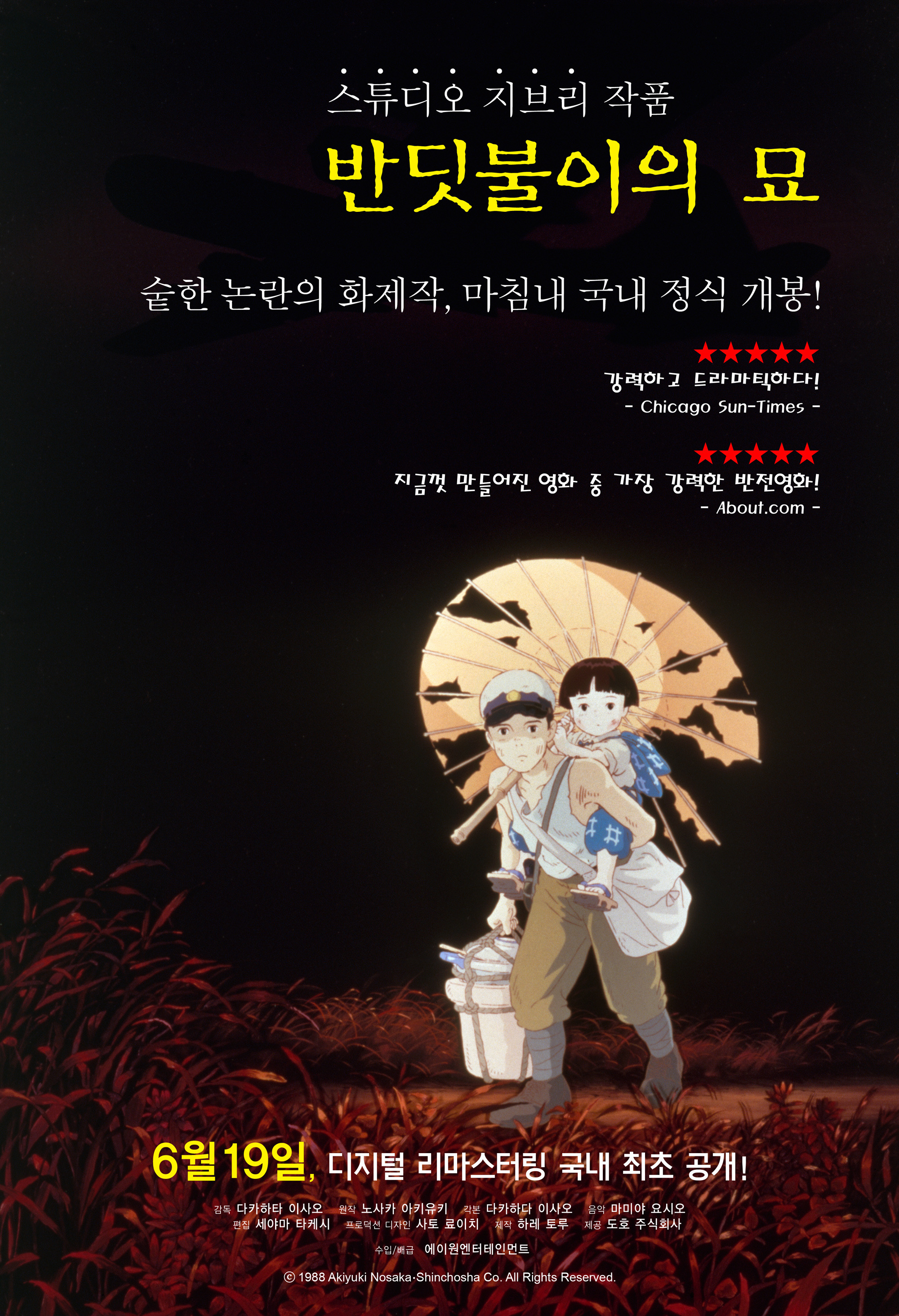 지브리 애니메이션 영화 개봉순서