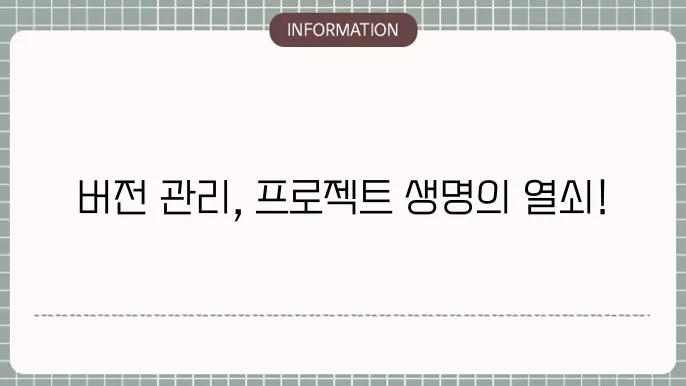 소프트웨어 버전 관리 개요