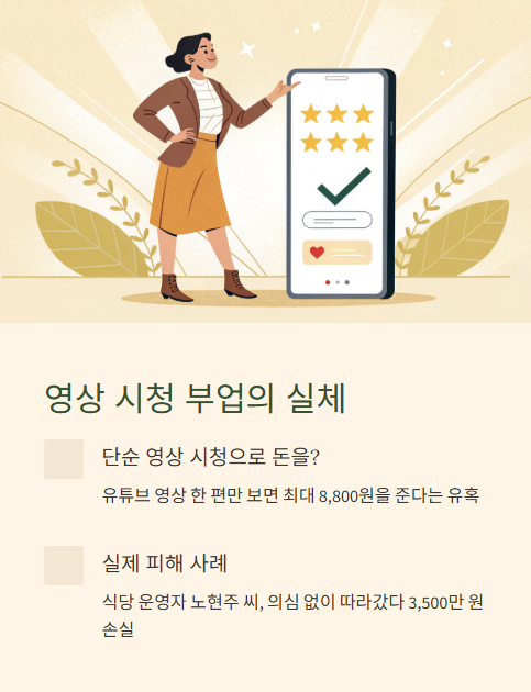 영상 시청 부업의 실체