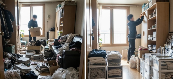 군산 고독사청소중