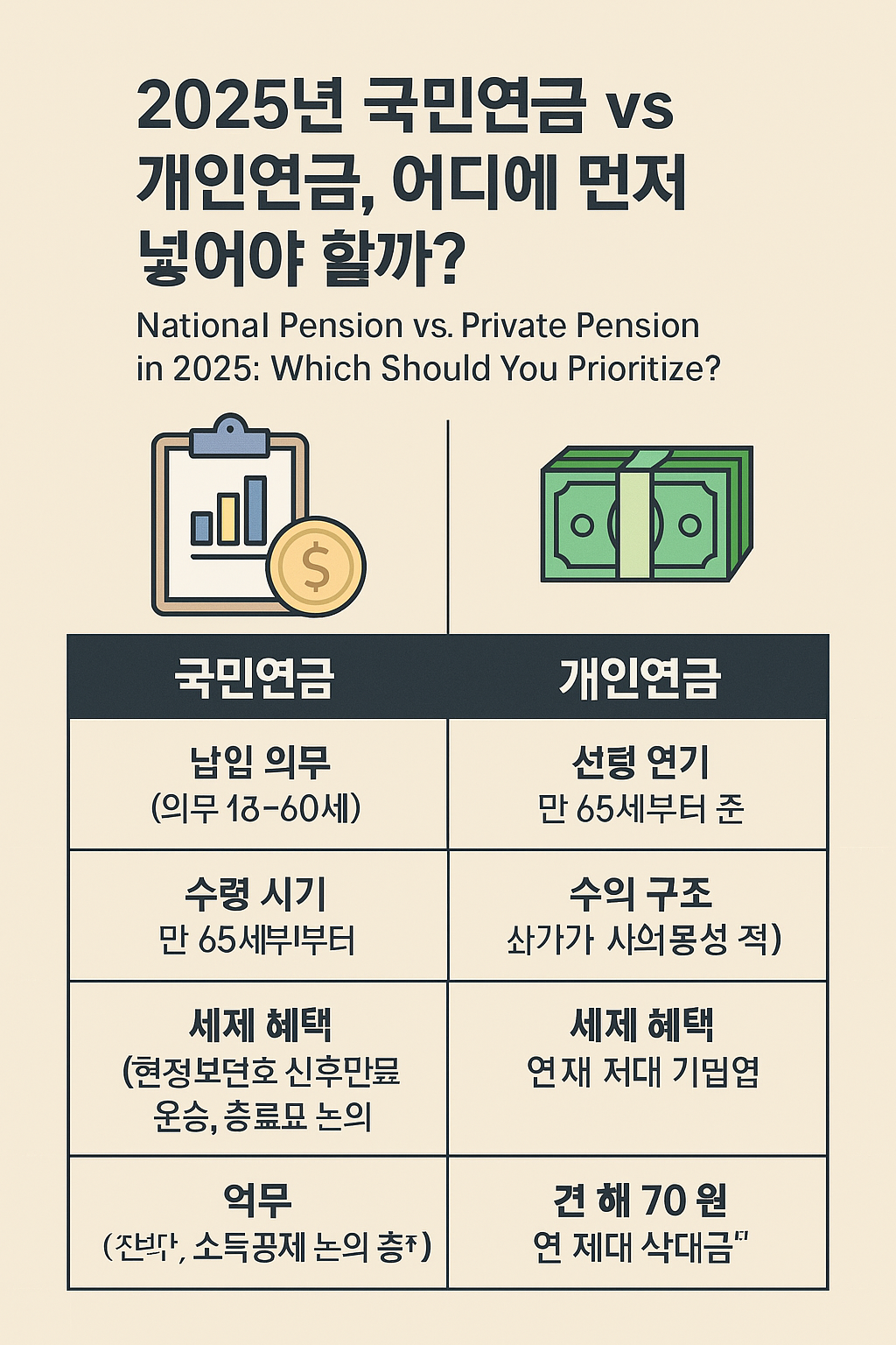 국민연금 vs 개인연금
