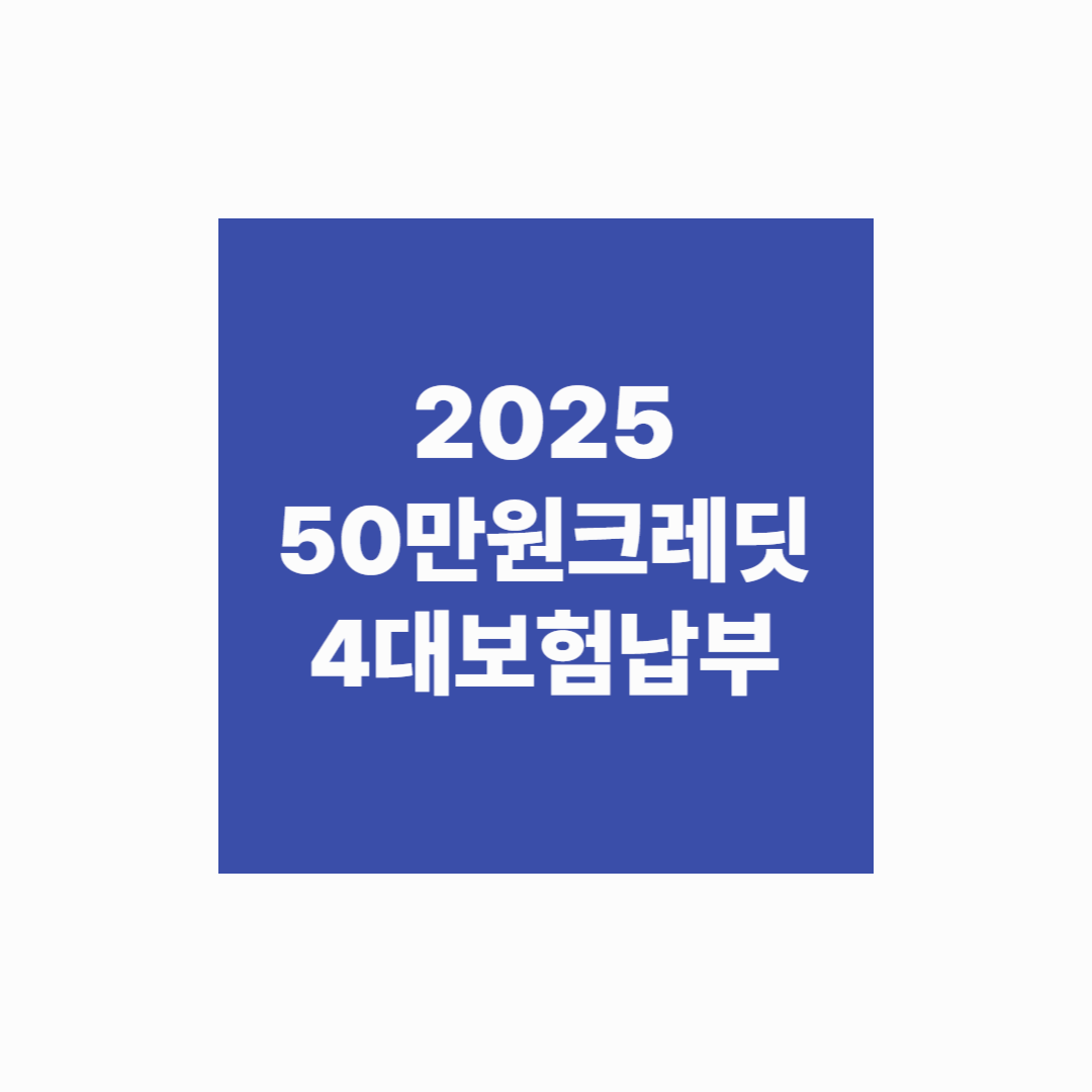 4대보험료 신용카드로 한 번에 납부하기(정부지원 50만원 크레딧)