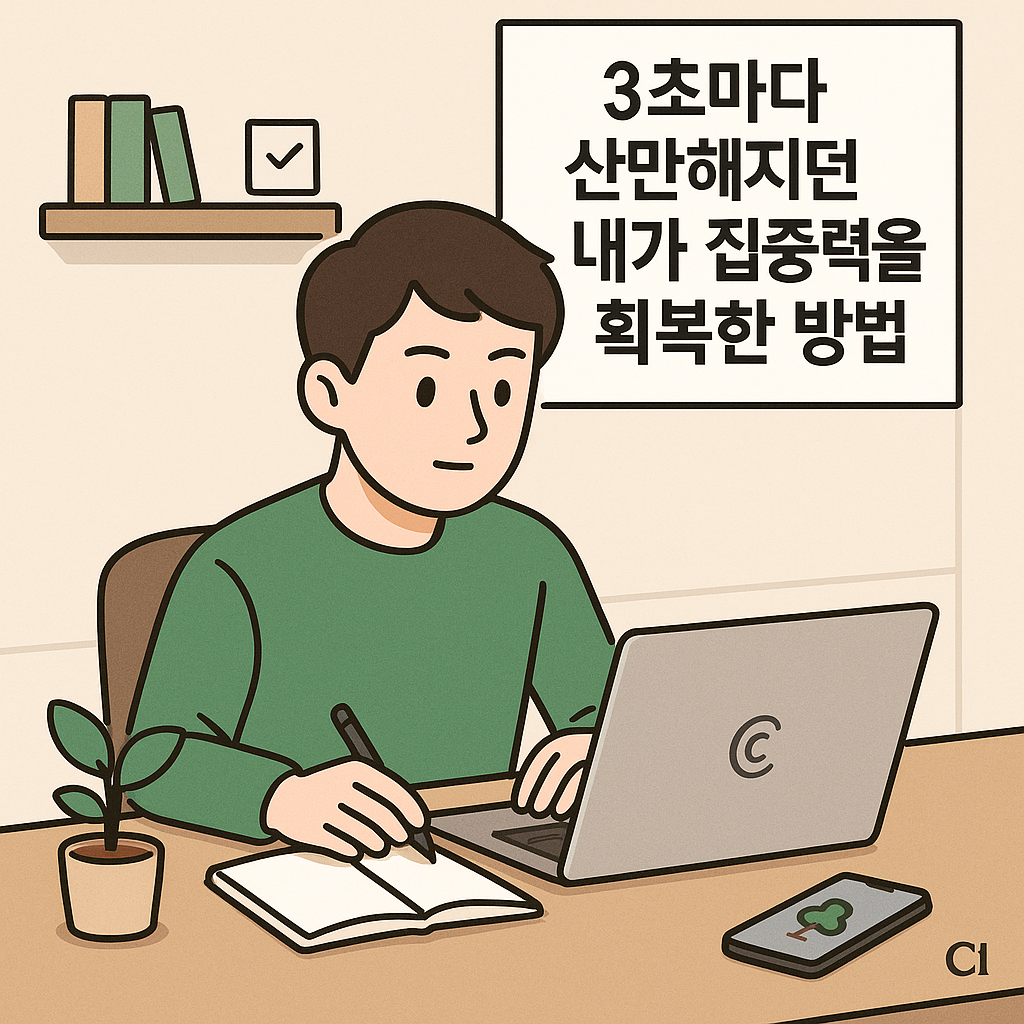 3초마다 산만해지던 내가 집중력을 회복한 방법