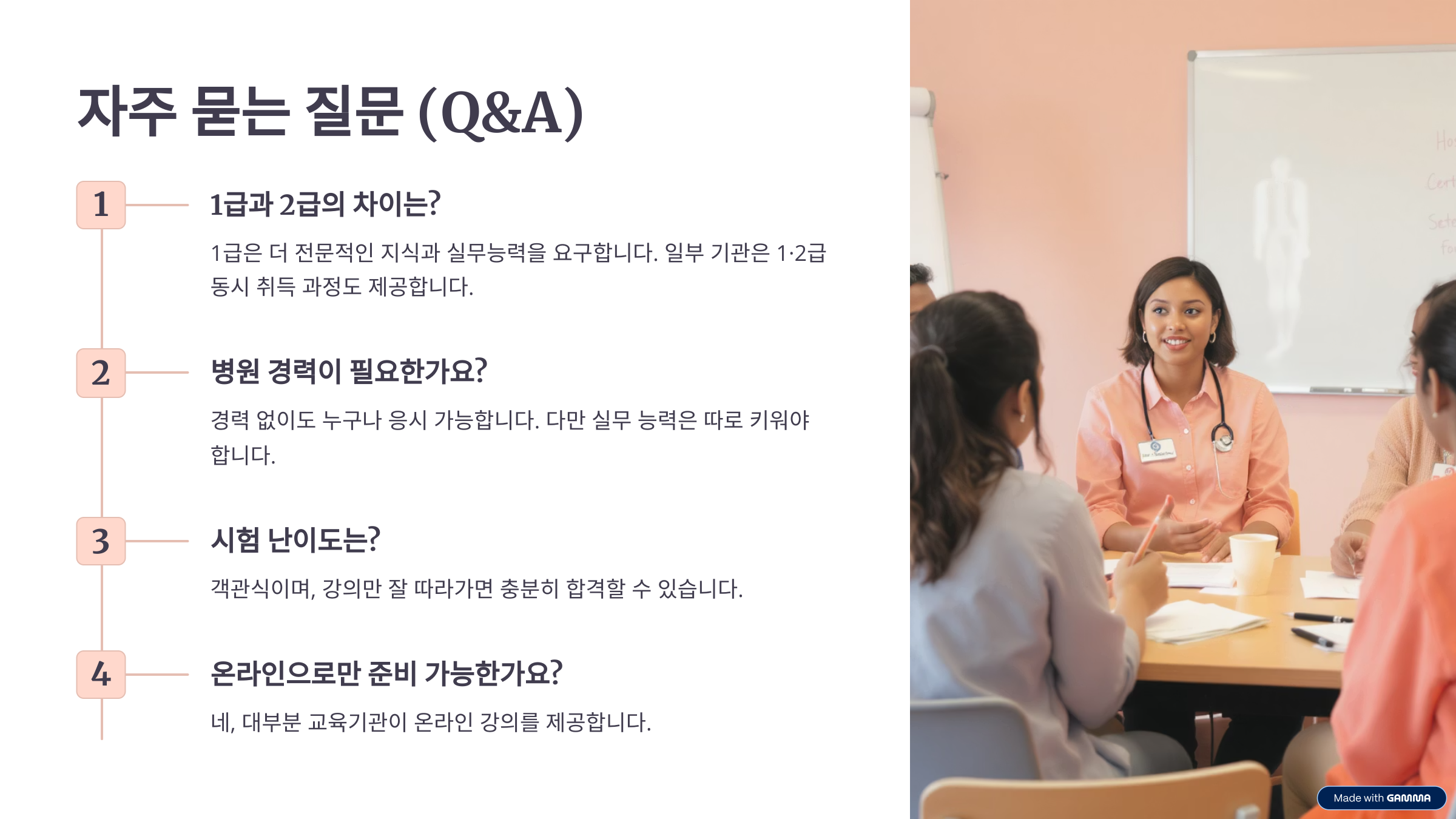 병원코디네이터 1급, 자격증 준비 취업