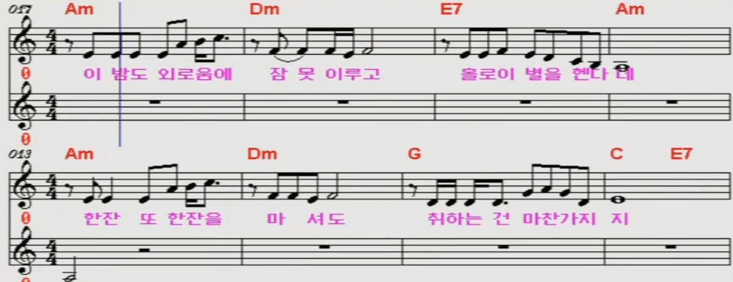사랑의 하모니 별이여 사랑이여 악보