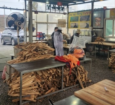 참나무장작-사천-굴구이