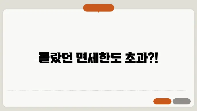 해외여행 면세품 면세한도