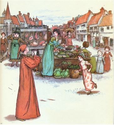 Illustration von Kate Greenaway zu Robert Brownings Adaption der Sage [출처: wikipedia]