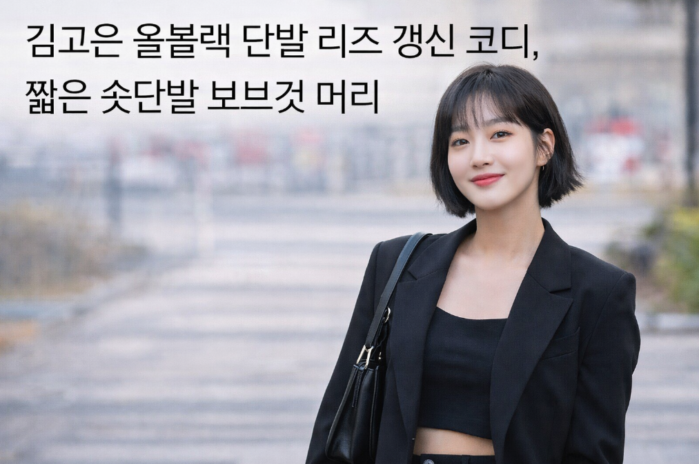 김고은 올블랙 단발, 이 코디면 리즈 갱신 확정