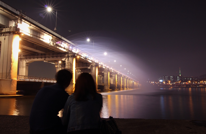 한남대교 커플 여행 사진
