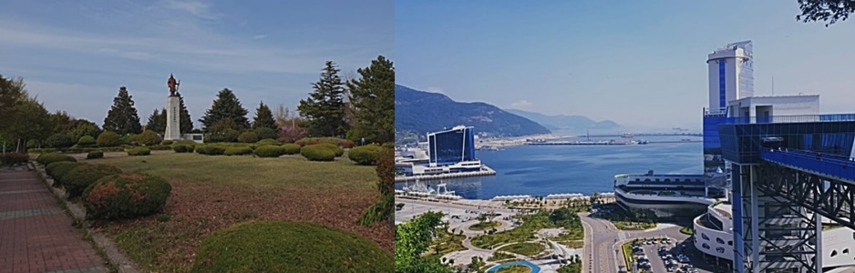 여수 자산공원 산책길과 자산공원 뷰