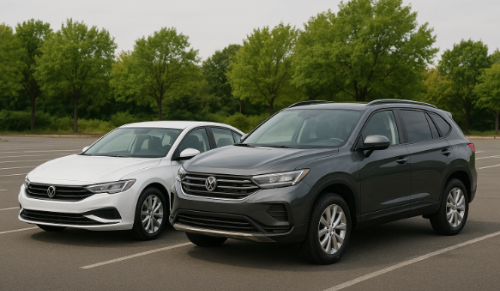 SUV와 세단에 대한 이미지