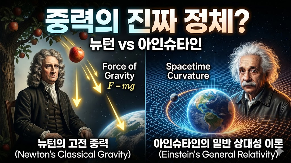 중력은 어떻게 만들어질까 뉴턴과 아인슈타인의 차이 쉽게 이해하기