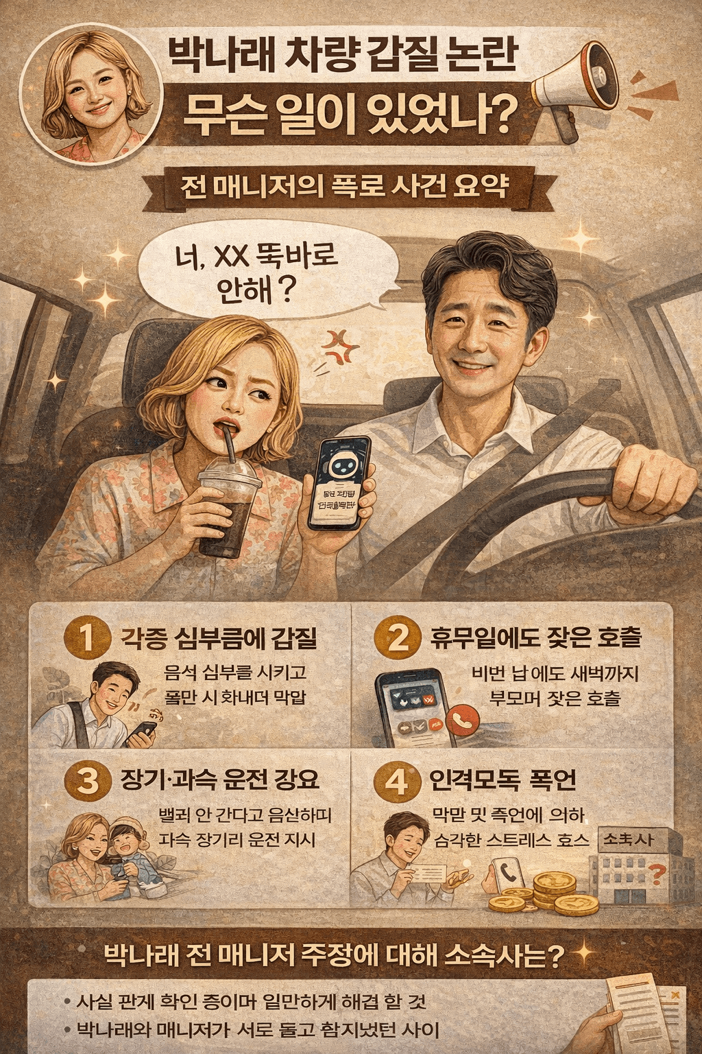 박나래 차량 논란: 전 매니저 고발 사건 총정리