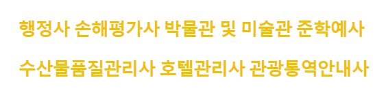 2023년 전문자격시험 시험일정 - 행정사, 관광통역안내사, 박물관 및 미술관 준학예사, 손해평가사, 수산물품질관리사, 호텔관리사