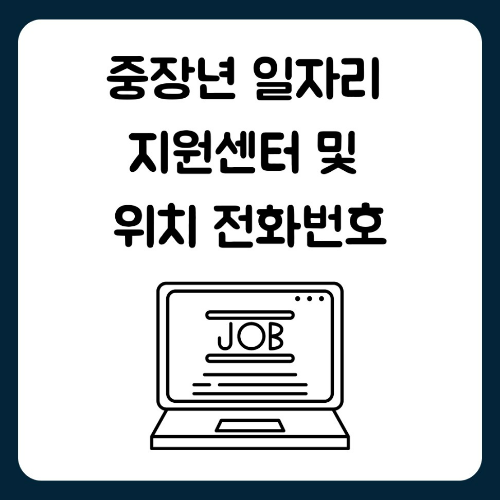 중장년 일자리 지원센터&#44; 위치&#44; 전화번호