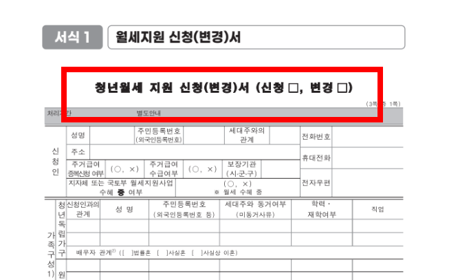 청년 월세 지원 신청방법 한방정리
