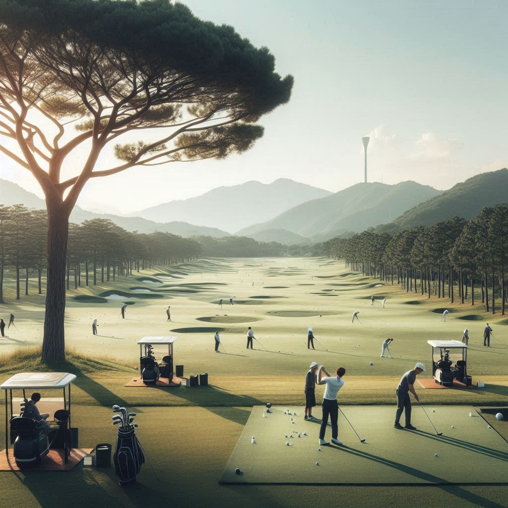 실외골프연습장 배경