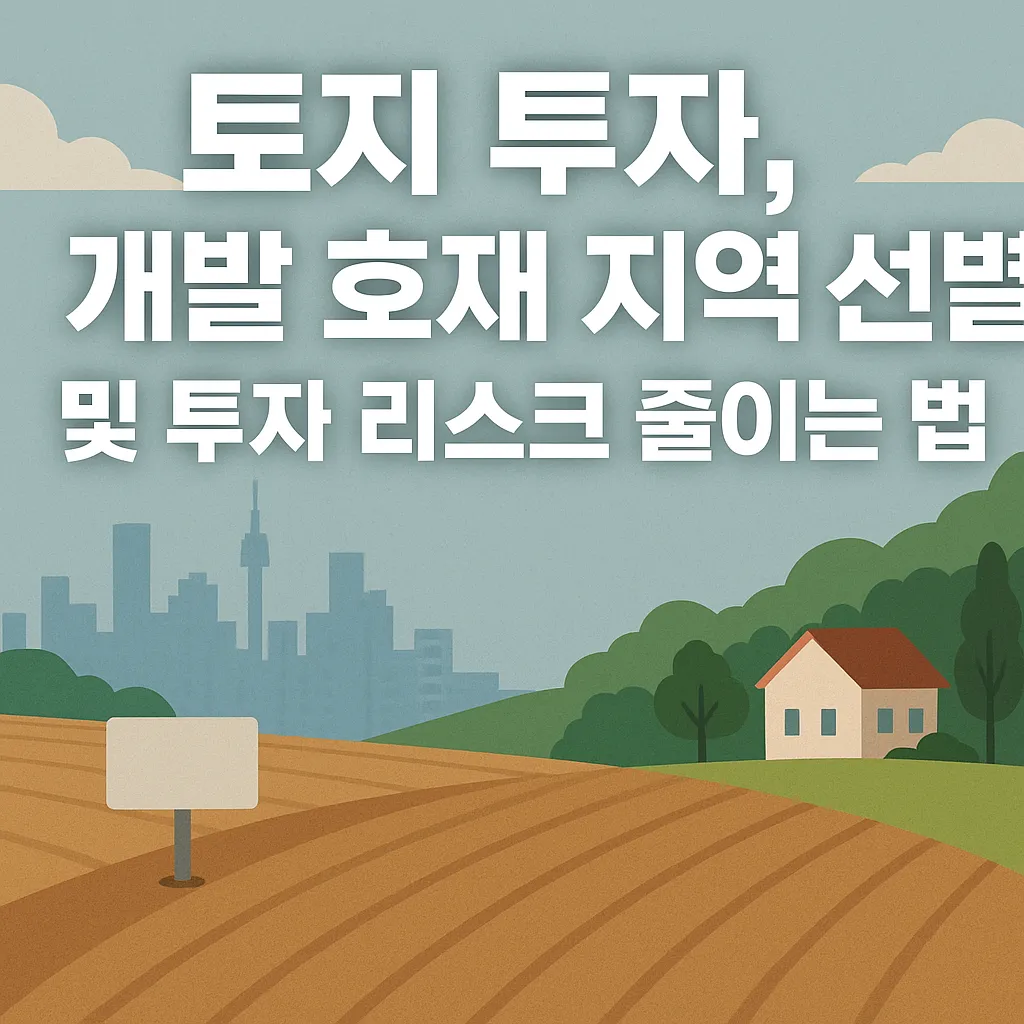 토지 투자, 리스크 줄이는 법