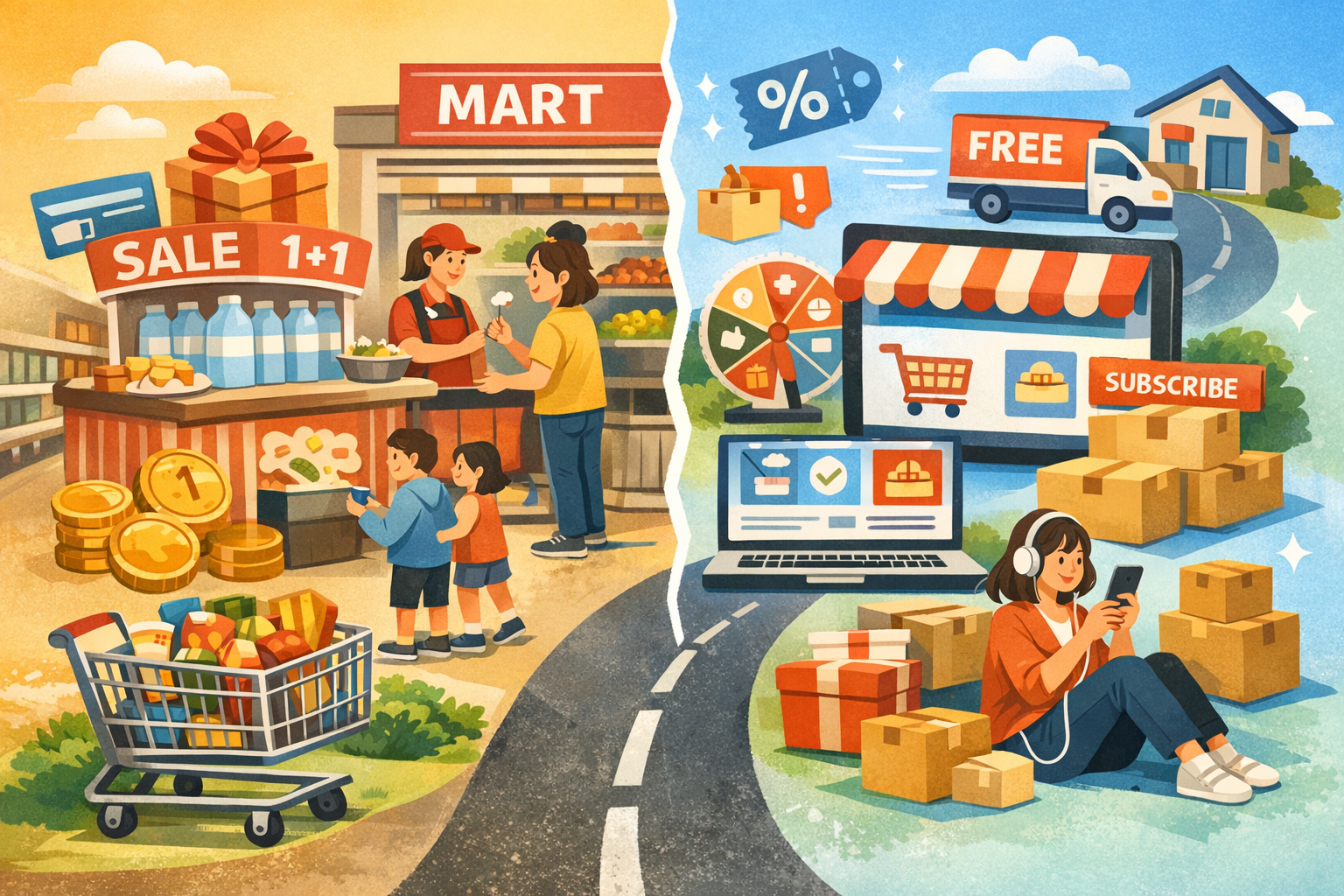 대형마트 vs 온라인마트 가격 비교 전략, 장보기 비용이 달라지는 기준