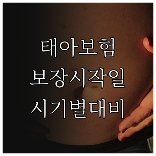 태아보험, 보장 시작일이 중요한 이유